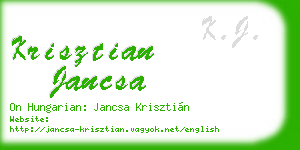 krisztian jancsa business card