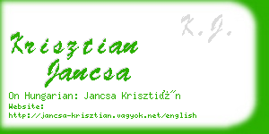 krisztian jancsa business card